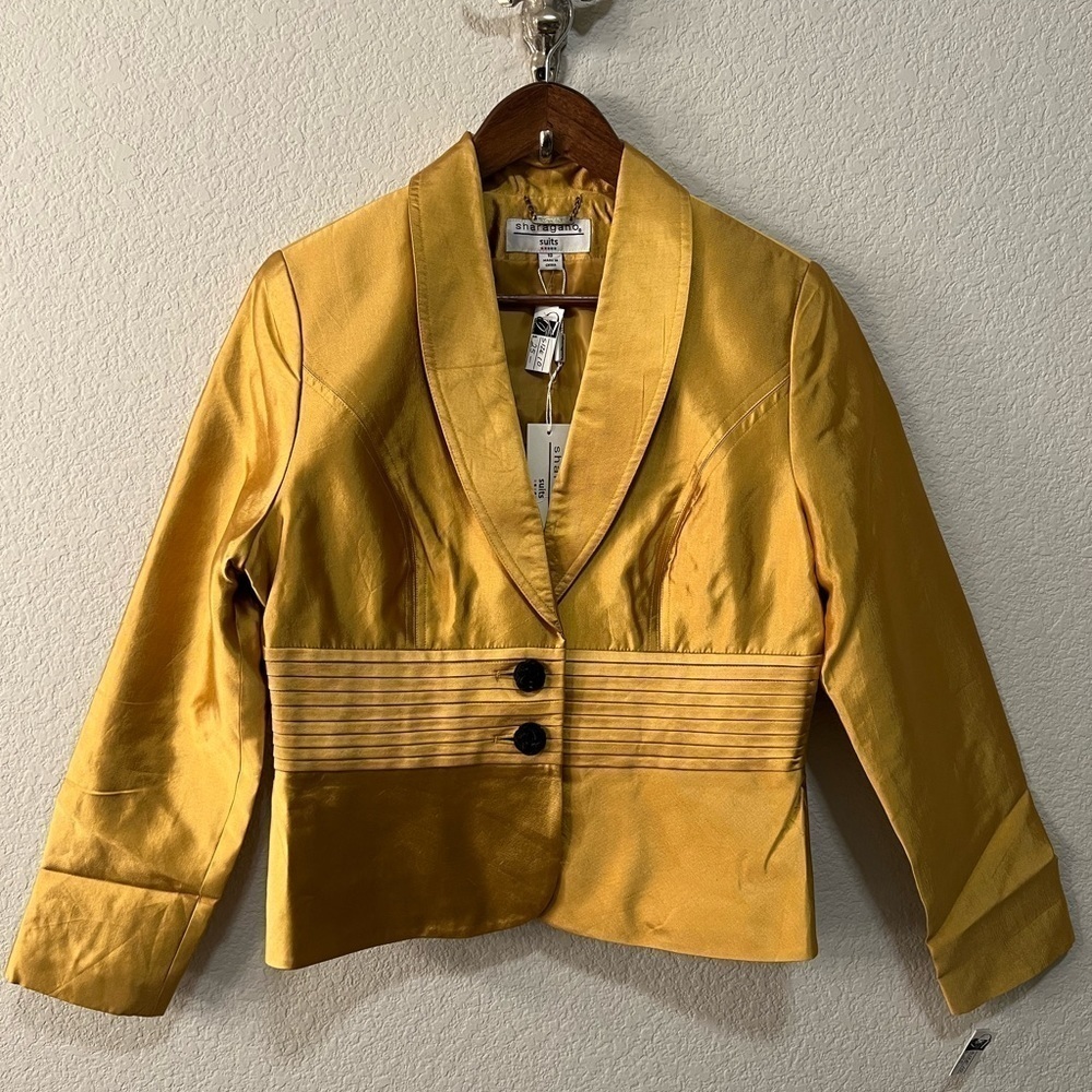 Vintage Sharagano Gold Asian Inspired Blazer